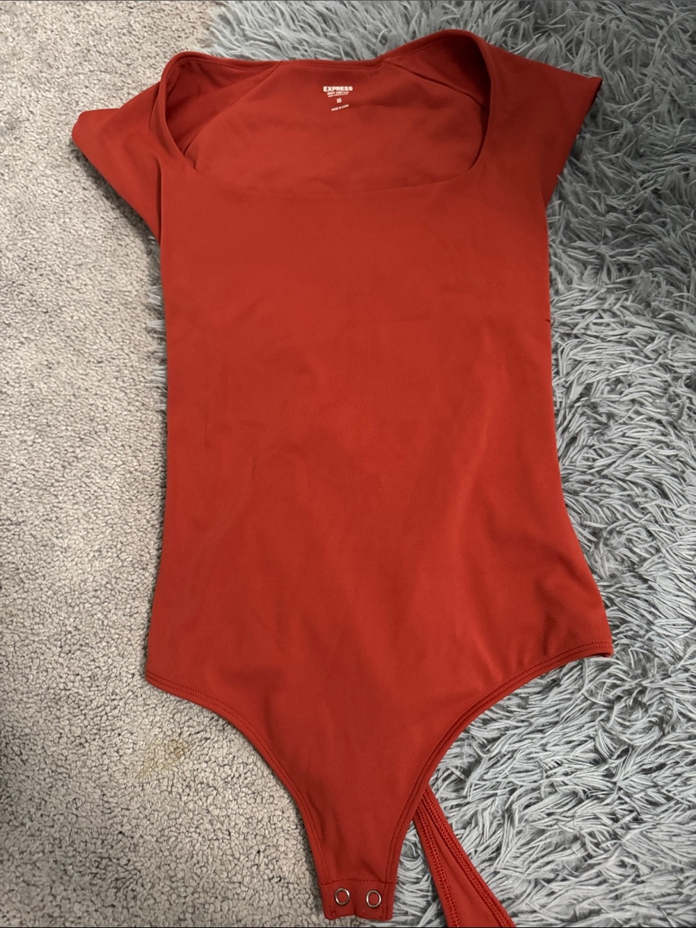 Express Girls Rust Orange One-Piece Bodysuit
